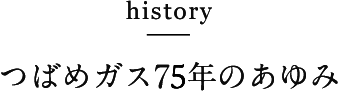 つばめガス75年のあゆみ